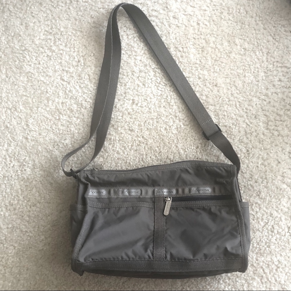 LeSportsac Gray Deluxe Shoulder Satchel
